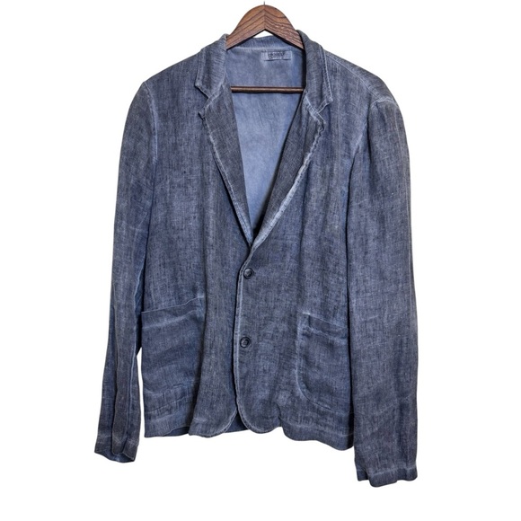 Men’s Crossley Grey Button Down Jacket Blazer 100% Linen Made in Italy